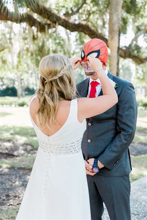 this spider man themed wedding is marvel ous popsugar love and sex photo 14