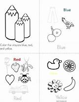 Blue Yellow Red Coloring Things Pages Book Color Mini Print Sheet Printable Getcolorings Twistynoodle Getdrawings sketch template