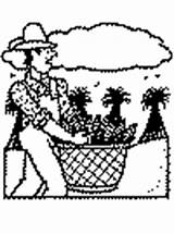 Farmer Coloring Pages Dell Farm Harvesting Color sketch template