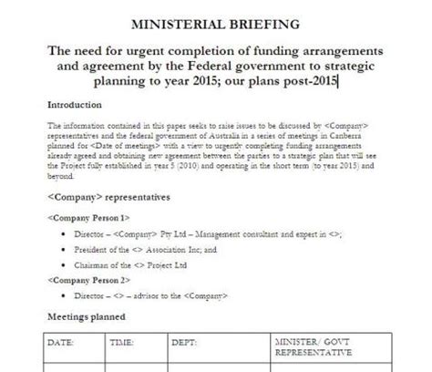 ministerial briefing paper project strat plan funding docdownload