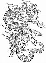 Dragon Coloring Tattoo Pages Tattoos Adult Adults Tatoo Tatouage sketch template
