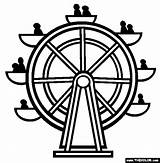 Wheel Ferris Coloring Pages Drawing Clip Clipart Amusement Wheels Park Feria Simple Thecolor Cartoon Printable Roller Colouring Coaster Clipartix Getdrawings sketch template