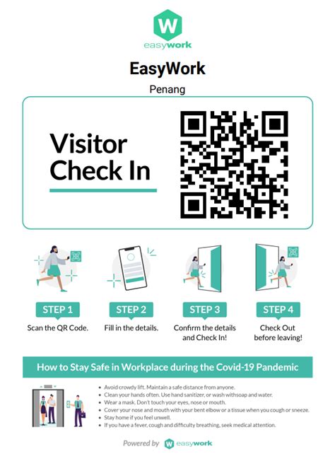 visitor management qr code usage easywork asia sdn bhd  p