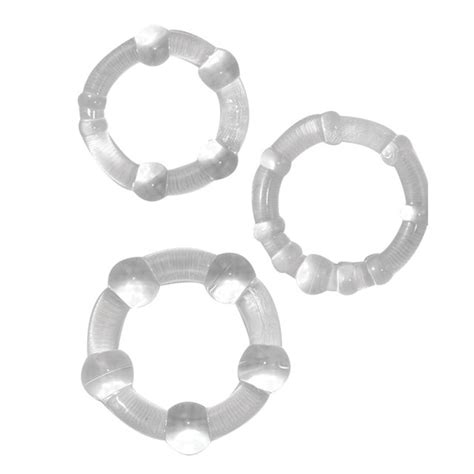 Nasstoys Ram Beaded Cockrings Clear Adult Warehouse Outlet