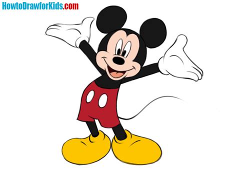 draw mickey mouse easy drawing tutorial  kids