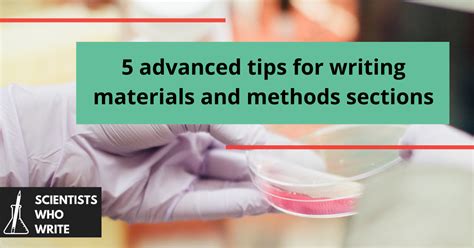 tips  writing materials methods sections