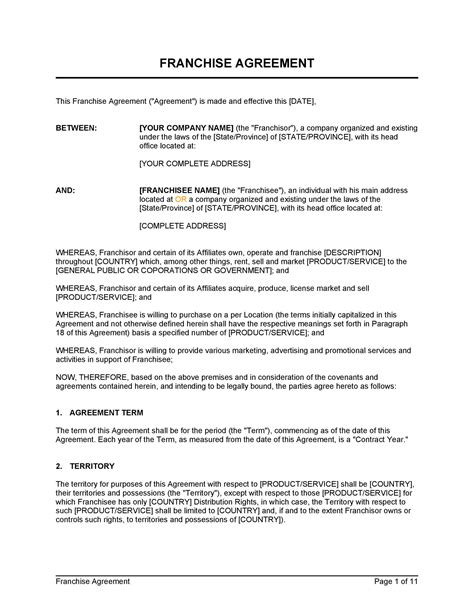 termination  franchise agreement template hq printable documents