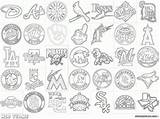 Coloring Mlb Pages Logos Baseball Colorings Print Getdrawings Coloringway sketch template