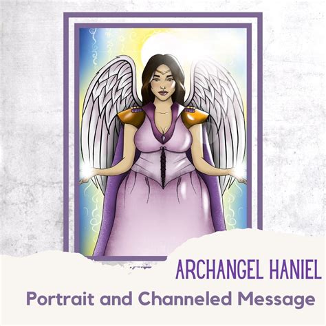 archangel haniel digital portrait  channeled message etsy