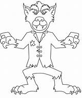 Werewolf Garou Loup Zombie Zombies Printable Coloringhome Coloriages sketch template
