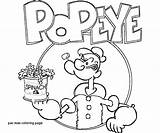 Popeye Spinach Ausmalbild Getcolorings sketch template