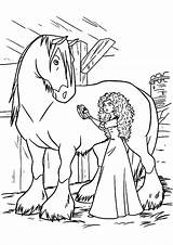 Horse Coloring Pages Princess Merida Cleaning Miniature Her Disney Color Bow Cowboy Printable Kids Getcolorings Carriage Getdrawings Print Colorings Clea sketch template