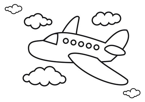 simple airplane coloring pages getcoloringpagescom