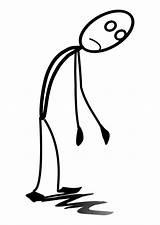 Tired Coloring Clipart Clip Man Sad Look Results Search Stick Figure Person Edupics Transparent Large sketch template