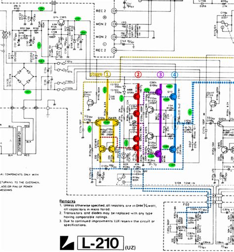 luxman   schematic detail left power amp  power supply  positive regulators stages