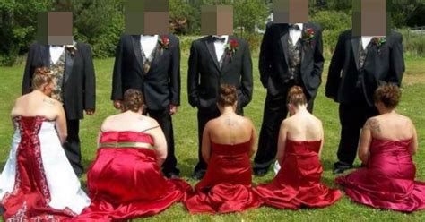 bridal party blasted for taking trashy sex act snap at wedding