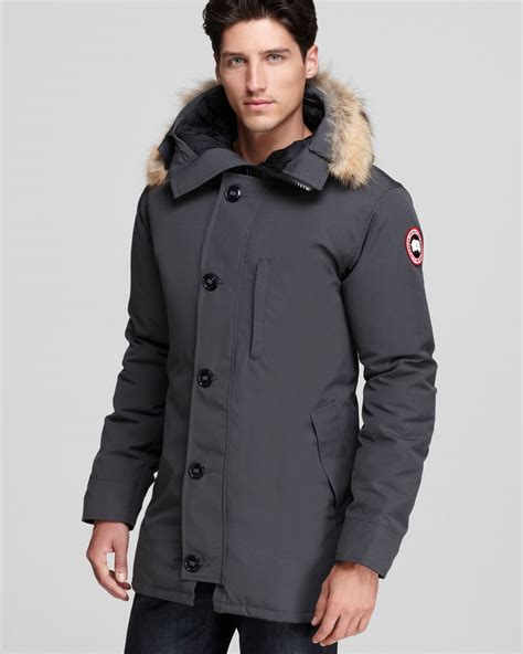 Canada Goose Chateau Parka With Fur Hood In Gray For Men