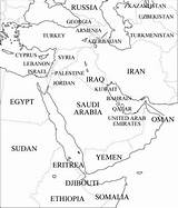 Middle East Outline Maps Map sketch template