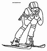 Coloring Pages Skiing Skier Clipart Supplies Color Slalom Clipground 20supplies 20pages 20coloring Clip Sports sketch template