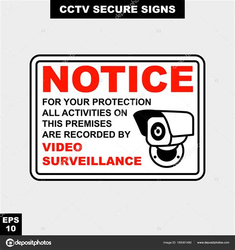 video surveillance sign printable
