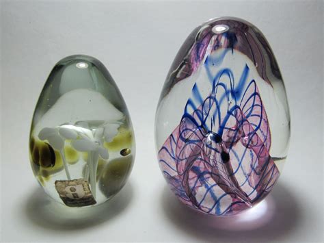 Two Glass Paperweights Signature And Label Help Please Antiques Board