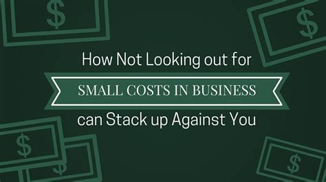 small costs  business  stack
