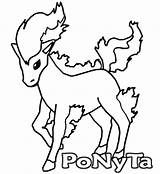 Pages Coloring Ponyta Template sketch template