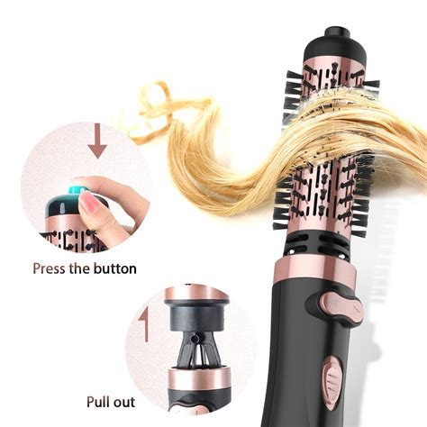 1000w 2 In 1 Hot Air Spin Auto Rotating Ionic Round Blow Dryer Brush