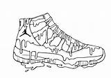 Jordan Sneaker Drawing Template Drawings Low Coloring Pages Draw Sketch Retro Easy Getdrawings sketch template