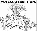 Volcano Coloring Earthquake Pages Drawing Kids Eruption Printable Color Shield Simple Print Volcanic Lava Vesuvius Earth Mount Sheets Reptile Erupting sketch template
