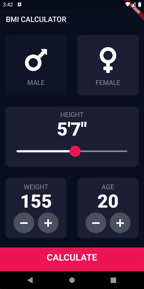 github tddyerbmi calculator  flutter mobile app  calculates  body mass index bmi