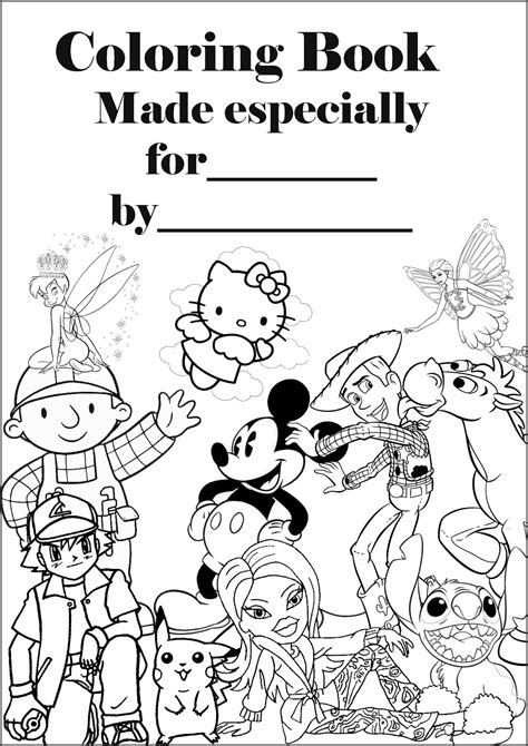 barbie coloring pages personalised coloring book cover
