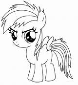 Rainbow Dash Baby Coloring Pages Filly Lineart Deviantart Color Getcolorings Getdrawings Print sketch template