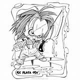 Chucky Getcolorings Getdrawings Xcolorings Eyball Lineart Img00 sketch template