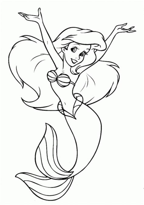 mermaid coloring pages disney printable