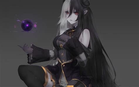 wallpaper  devil anime girl magic dark  wallaper  ultra hd