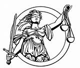 Justicia Justice Lady Colouring Righteousness Coloring Justitia Template Clipart sketch template