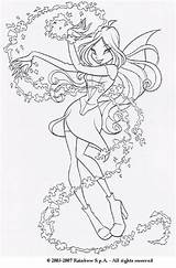 Winx Flora Club Coloring Pages Fairy Color Print Getcolorings Printable sketch template