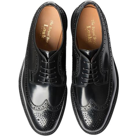 loake royal brogue  black leather bradshaw lloyd