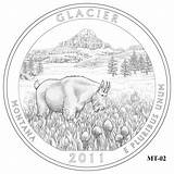 National Park Glacier Quarter Coloring Drawing Montana Texas State Outline Mt Quarters Ccac Enlarge Click America Beautiful Designlooter Paintingvalley Recommendations sketch template