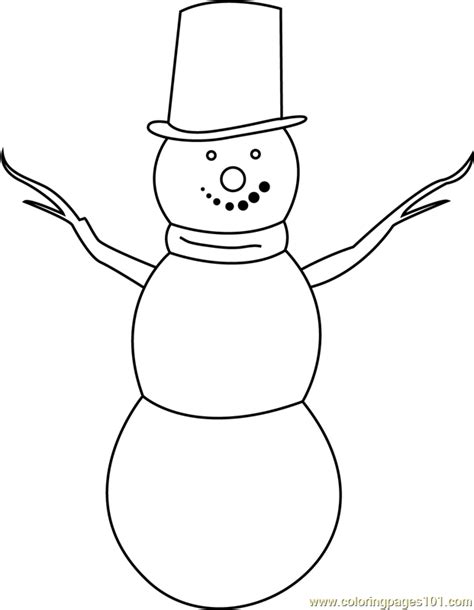 simple snowman coloring page  snowman coloring pages