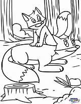 Fox Coloring Baby Pages Foxes Kitsune Getcolorings Mother sketch template