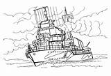 Coloring Destroyer Pages Battleship Ship Boat Intelligent Ships Battleships Military Warships Submarine Transport Print Reasonable Russian Battle Getdrawings Drawing Template sketch template