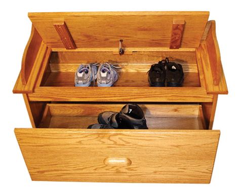 shoe storage chest open