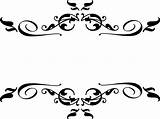 Filigree Transparent Clip Clipart Border Fancy Library sketch template