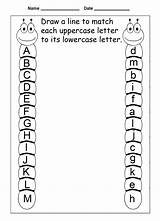 Alphabet Worksheet Worksheets Letters Match Kids Coloring Pages sketch template