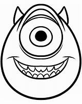 Coloring Monsters Mike Pages University Wazowski Inc Drawing Kids Print Easy Fun Cartoon Monster Drawings Disney Scary Colouring Characters Color sketch template