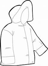 Clipart Clothes Winter Coloring Jacket Kids Pages sketch template