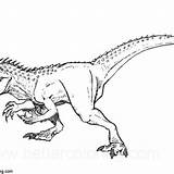 Indoraptor Jurassic sketch template