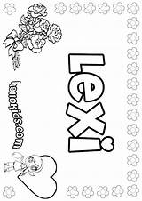 Lexi Coloring Pages Color Print Online Names Hellokids Girls sketch template